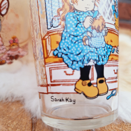 Vintage sap/ water glazen 'Sarah Kay' set van 5