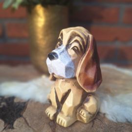 Vintage spaarpot 'Droopy' hond/ Basset, Jaren '70