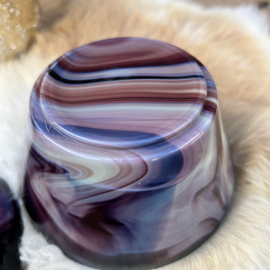 Marmorite tabakspot in paars( gemarmerd)