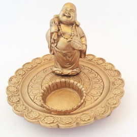 SALE: Geluks happy Boeddha wierook/ kaarshoudertje