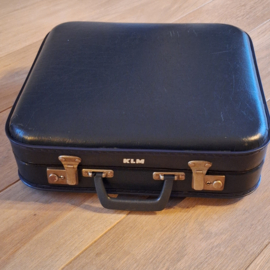 vintage KLM koffer, blauw, incl. sleutels