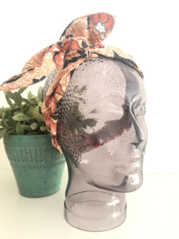 Haarband met ijzerdraad "uit eigen atelier", Indonesische print 4