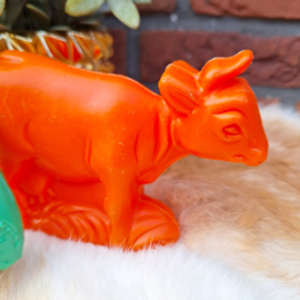Vintage holle plastic dieren van 'Herbart' ( 4 stuks)