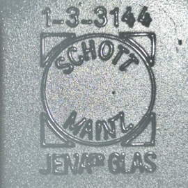 Vintage Schott Jena glazen Nest set van 3 schalen 70's decor