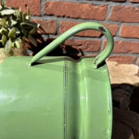 Vintage rededa-groene emaille melk koker