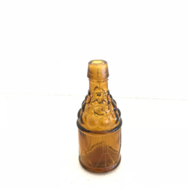 Vintage mini flesje zonder kurk bruin