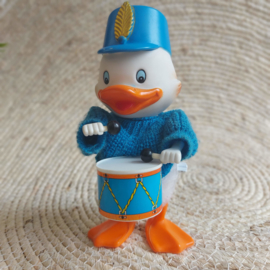 Vintage wind up rubber duck trommelaar