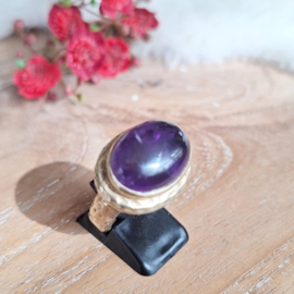 Ring "Ibiza 24", mt. 19 1/4, paarse Amethist