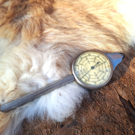 Antieke kaart meetklok/ opisometer, kaartmeet instrument, cartografie