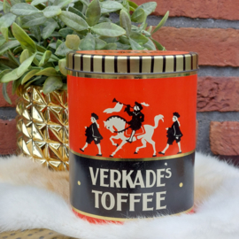 Vintage "Verkade's Toffee" blik  ovaal