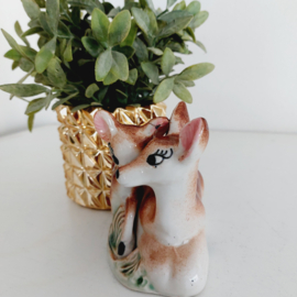 Vintage bloempot 'Moeder en baby hertje/ bambi'