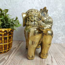 Vintage zware koperen/ brass 'Foo Dog'