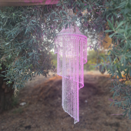 Te huur:  Schelpen Chandeliers/ lamp XL, 3 verschillende