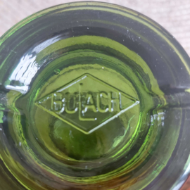 Vintage set van 2 grote groene glazen potten met deksel van "Bülach"