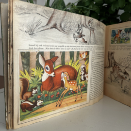 Vintage plaatjes boek 'Bambi' van Walt Disney