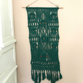 Vintage macramé hanger groen