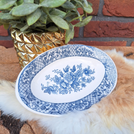 2 Vintage Mason's 'Stratford Blue' ovalen schaaltjes