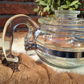 Vintage glazen theepot Pyrex, jaren '50