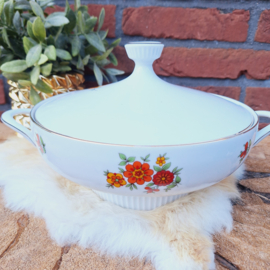 Vintage dekschaal  Kronester Bavaria F17,  70's Bloemen