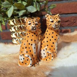 Panter/ Leopard peper en zout stel/ zoutvaatjes