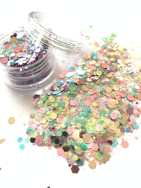 Glitters chunks 1/2/3 mm MIX 10