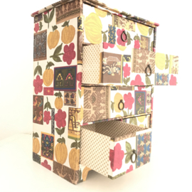Vintage stoffen doos/ box, jaren '60