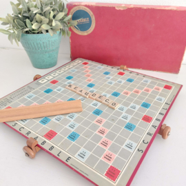 Vintage scrabble spel jaren '50, "Spear's", inclusief draaitafel