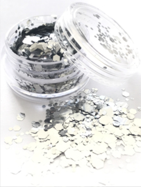 Glitters chunks 1/2/3 mm Silver 11