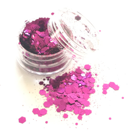 Glitters chuncks 1/2/3 mm Roze 1.0