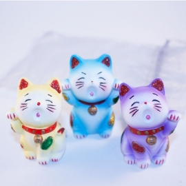 Gelukskat( Maneki Neko) set van 3