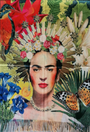 Grote Frida Kahlo shawl met prachtige print nr. 2101