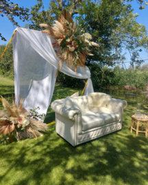 Te huur: Pampasboeket in combi met kunstbloemen of échte bloemen