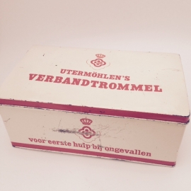 Vintage vintage verbandtrommel-blik van Utermöhlen's.