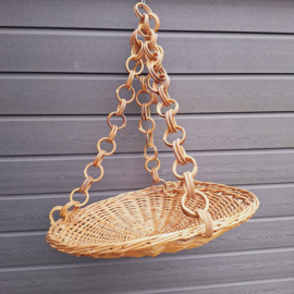 Vintage grote hangmand rotan, 70's