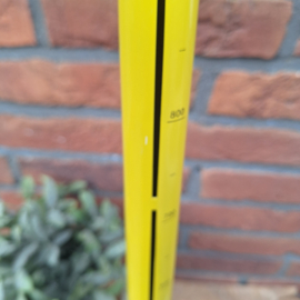 Vintage fl.5,- 'piekenpijp', geel en roze, 70's