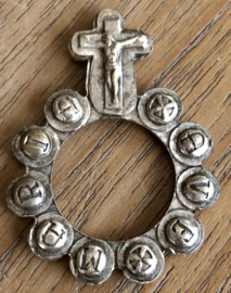 Vintage bidring/ gebedsring/ soldatenrozenkrans nr 4