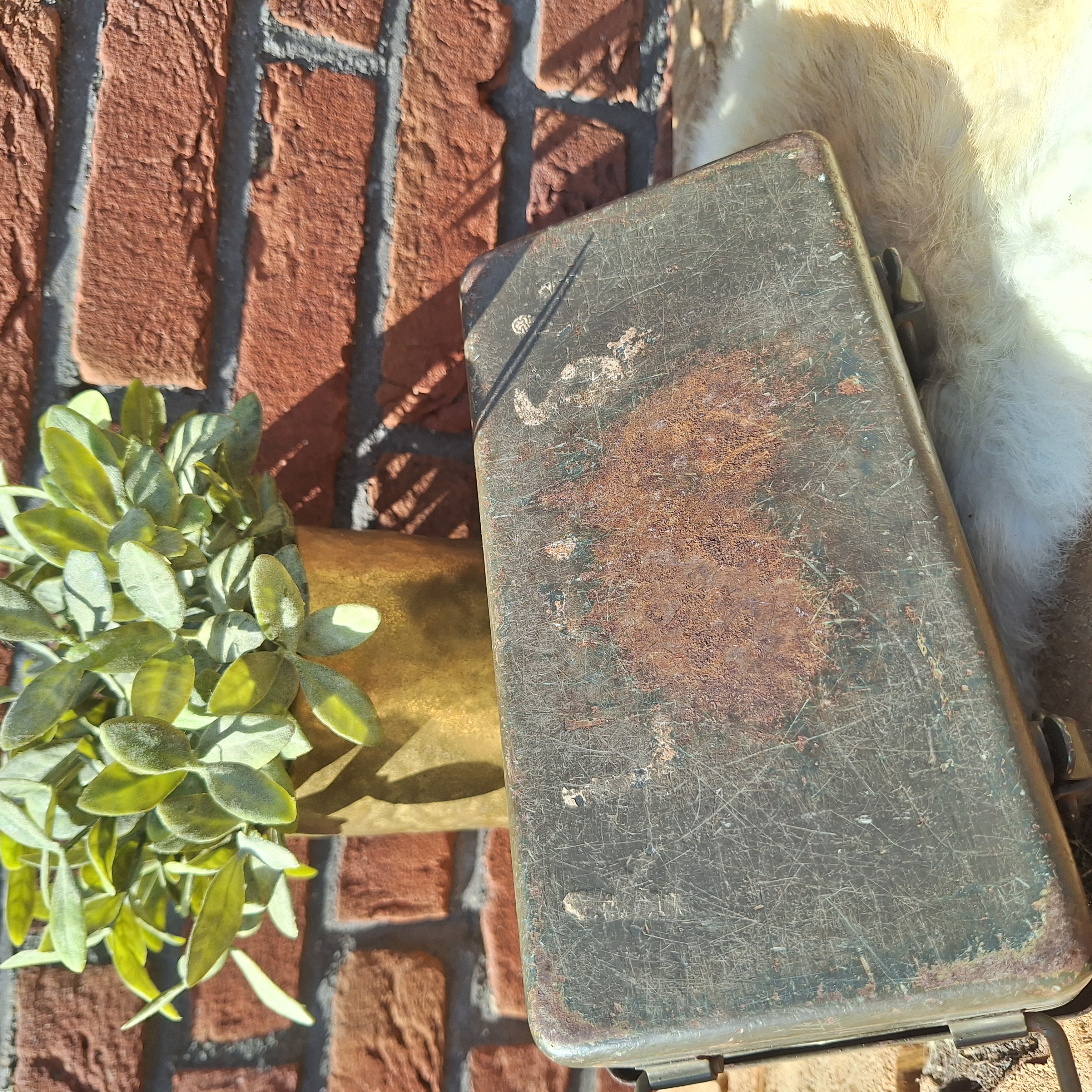 Vintage metalen hospik verbandtrommel, Jaren '50