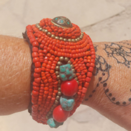 Vintage Tribal Tibetaanse armband kraaltjes nr. 1