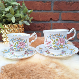 Vintage kop en schotel 11, Royal Standard, 'Mandarin' set van 2