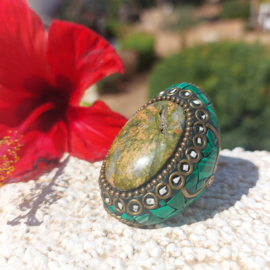 Tibetaanse ring "Ibiza 11", mt. 17 1/4