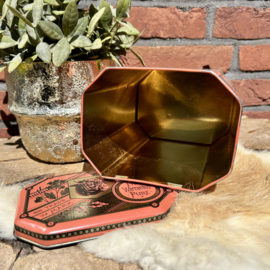 Vintage 'Colman's Mustard' blik zalmroze/ goud