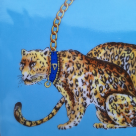 Vintage schaal 'Leopardo' Tirschenreuth Bavaria, vierkant
