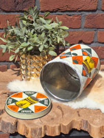 Vintage blik  'Tape garant'/ 'Davelaar Jodenkoeken'