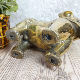 Vintage zware koperen/ brass 'Foo Dog'