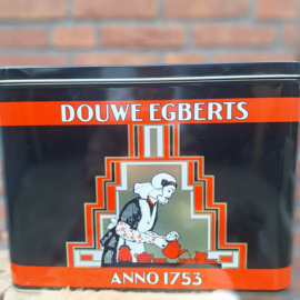 Vintage rechthoekig XL blik "Douwe Egberts"