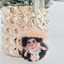 Vintage Monchhichi baby sleutel hanger