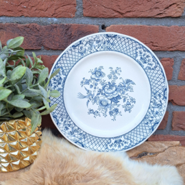 3 Vintage Mason's 'Stratford Blue' dinerborden Ø 25,5 cm