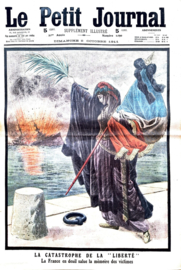 Antieke voorpagina van de krant  'Le Petit journal' nr. 1090 van 8 oktober 1911