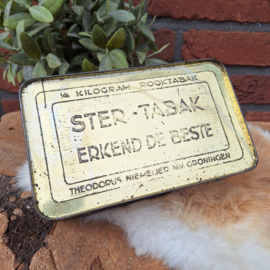 Vintage blik Niemeijer 'Ster Tabak' Oranje
