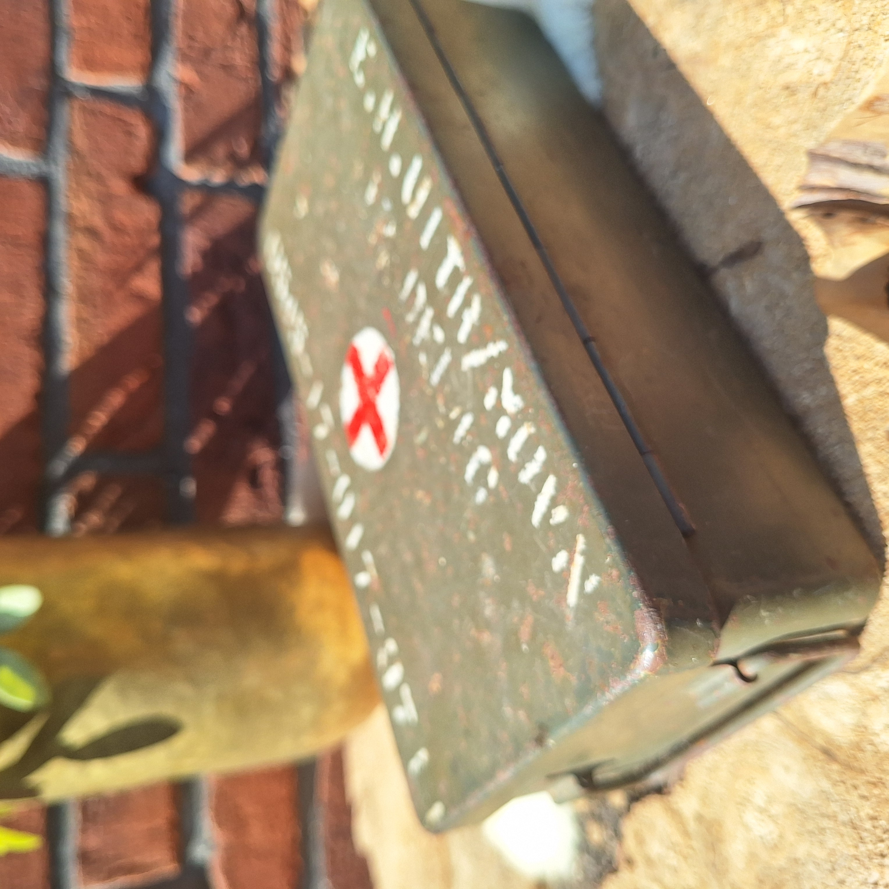 Vintage metalen hospik verbandtrommel, Jaren '50